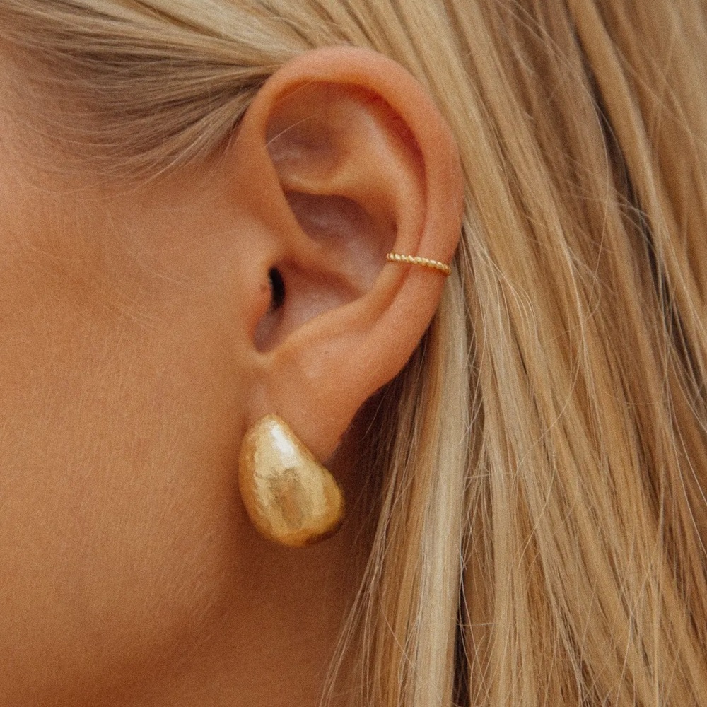 NEW Waterproof Gold Teardrop Earrings